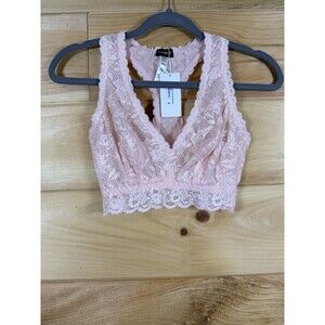 Cosabella Pink Lace Bra Bralette Racereback Made in Italy-XS
